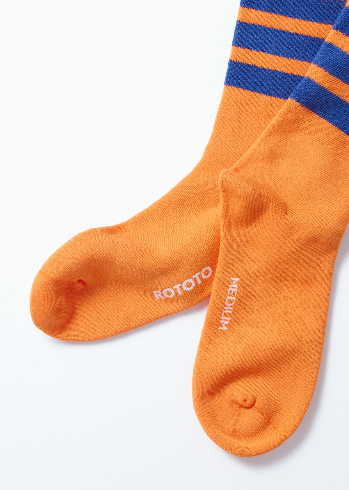 FINE PILE STRIPED CREW SOCKS
