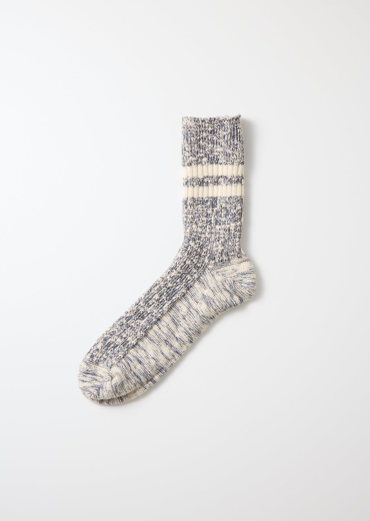 オーガニックコットン スラブストライプソックス