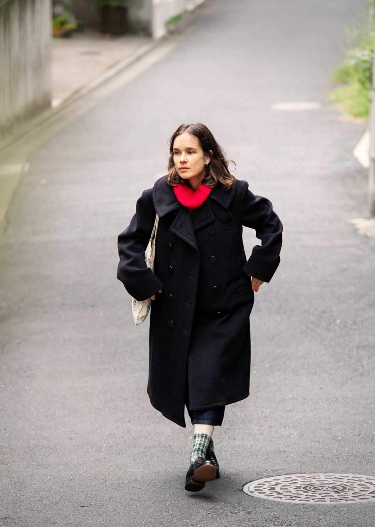 チェックパターン メリノソックス