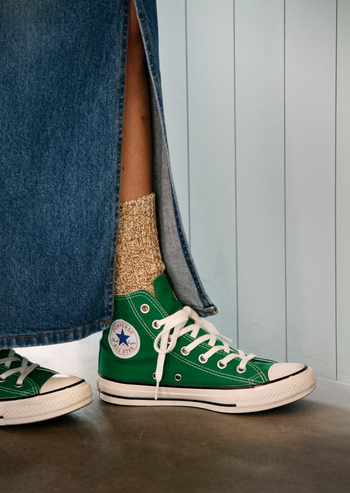 リサイクルコットン リブクルーソックス