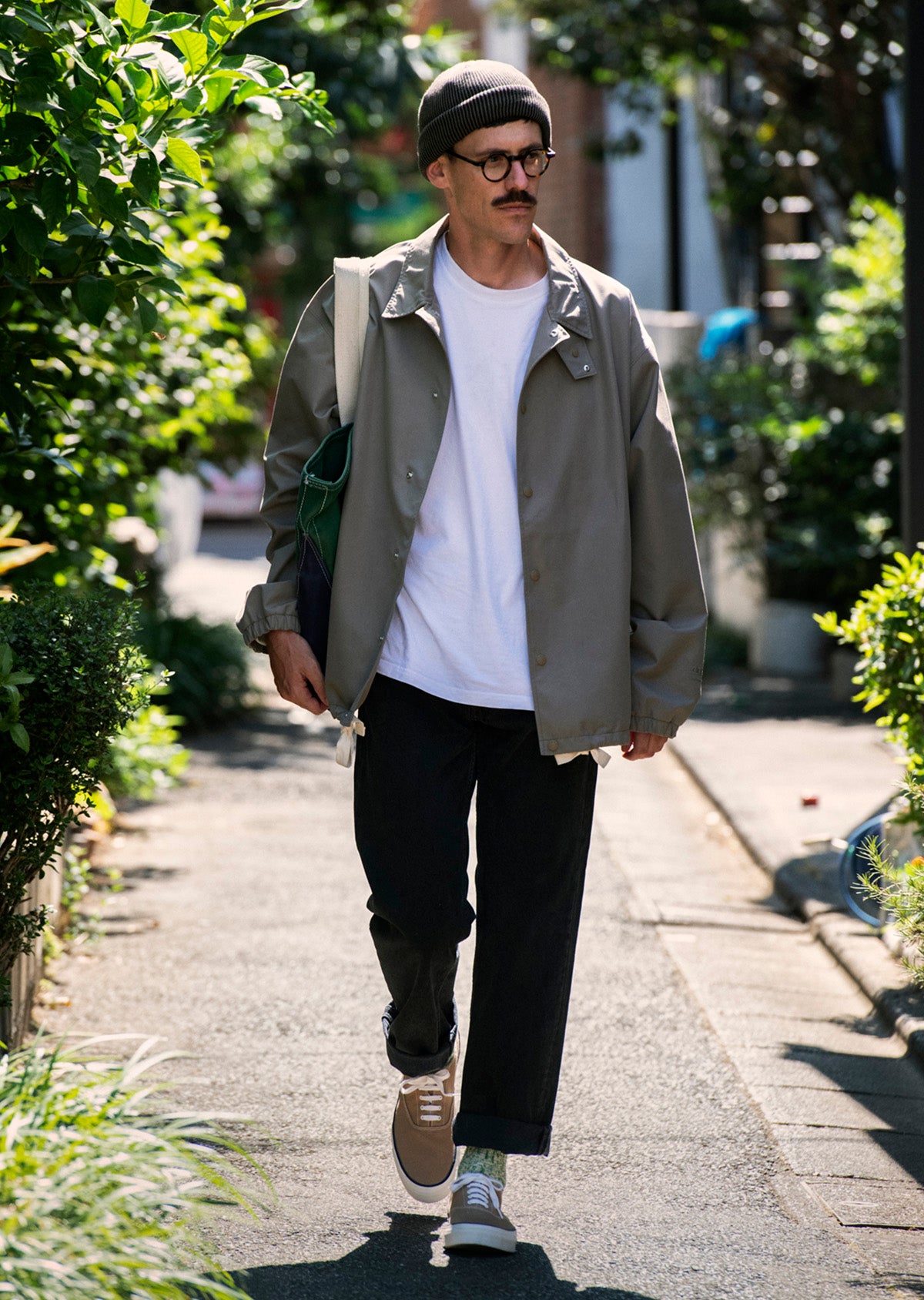 オーガニックコットン スラブストライプソックス