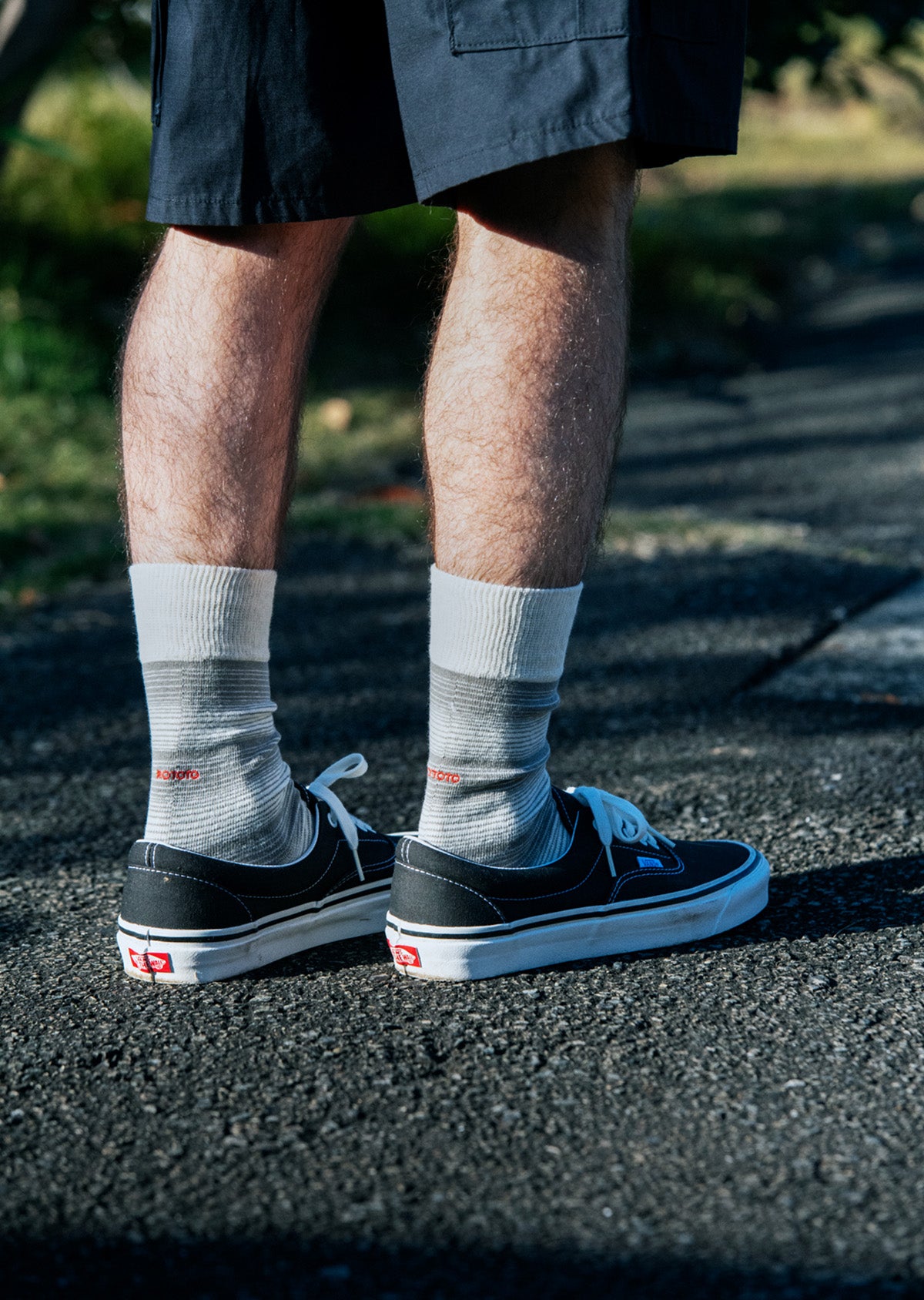 ホリゾンタル ストライプ クルーソックス