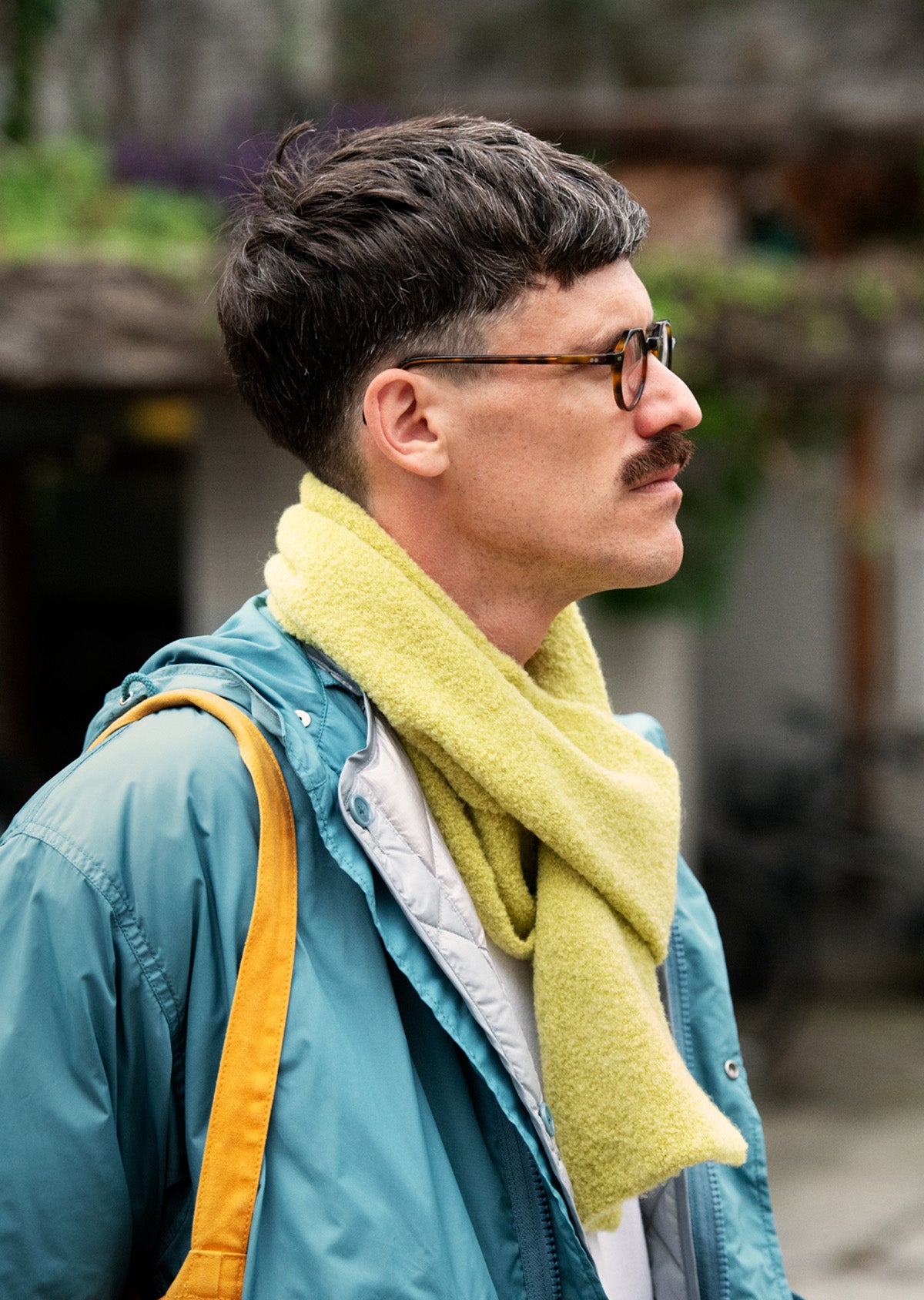 アルパカ ブークレ ショートマフラー