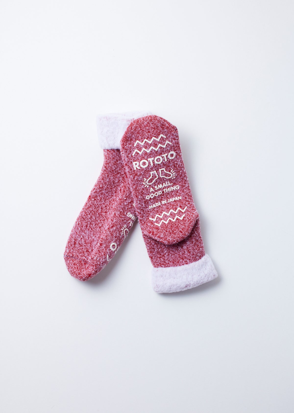 ダブルフェイス ルームソックス サーモフリース