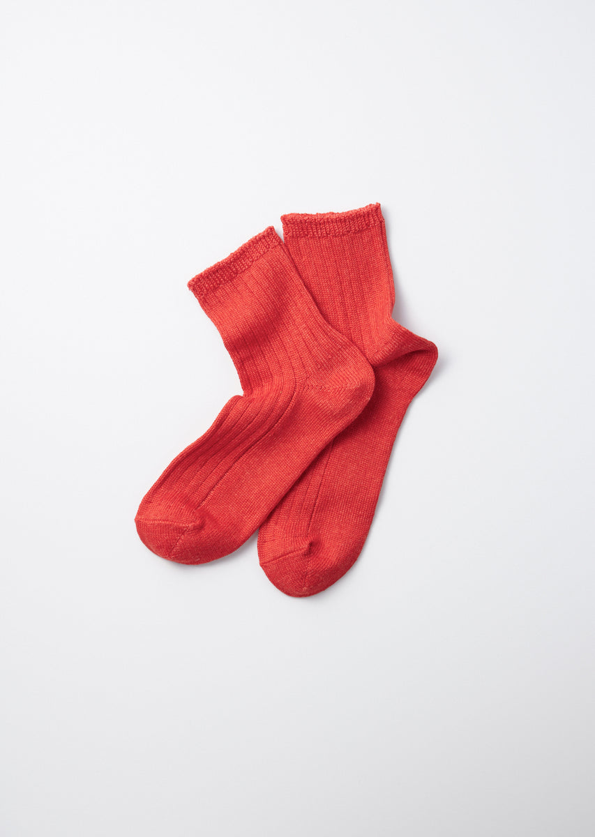 LINEN COTTON RIBBED ANKLE SOCKS R1462｜リネンコットン｜ROTOTO 公式オンラインストア ROTOTO（ロトト）