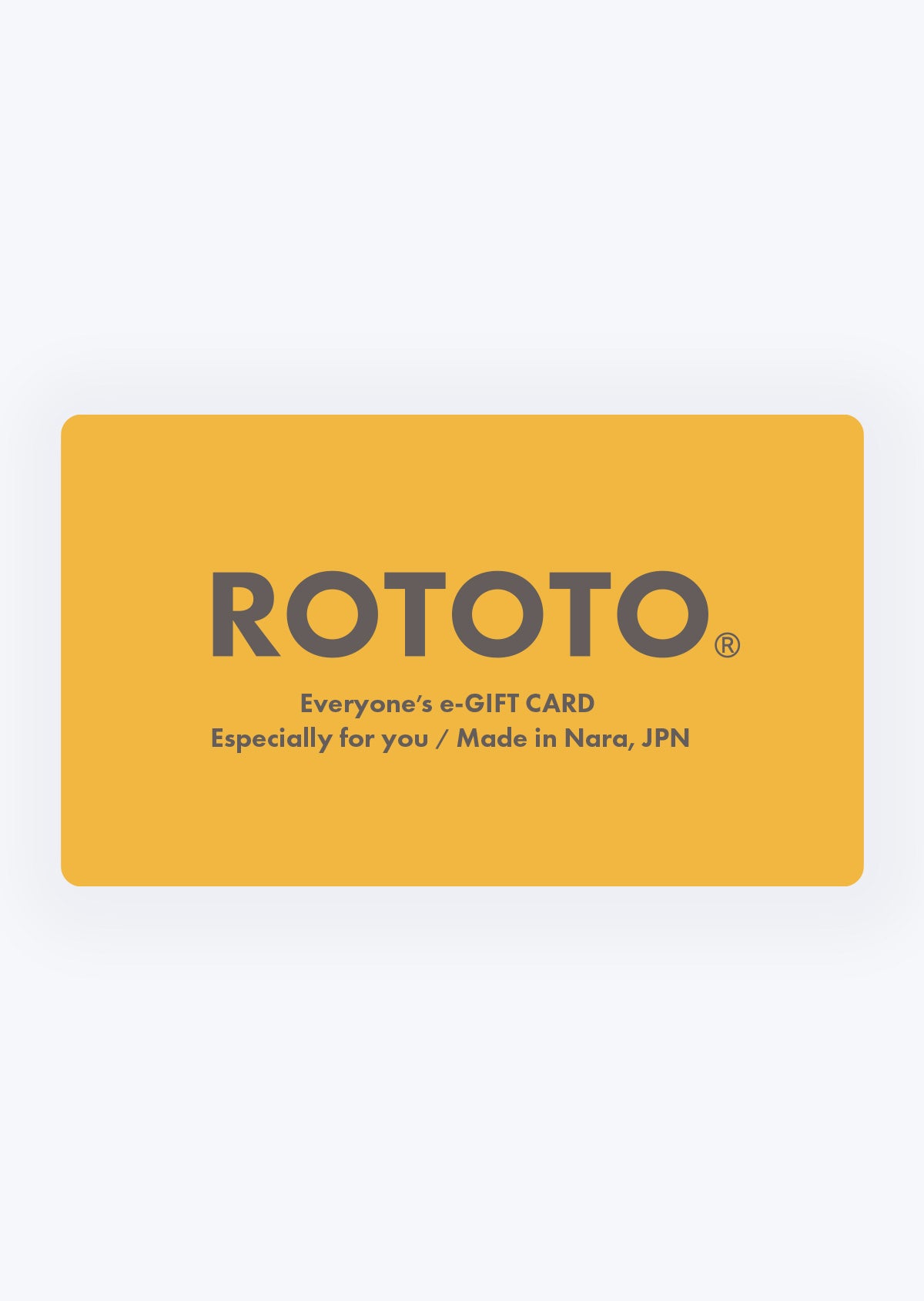 ROTOTO e-GIFT CARD