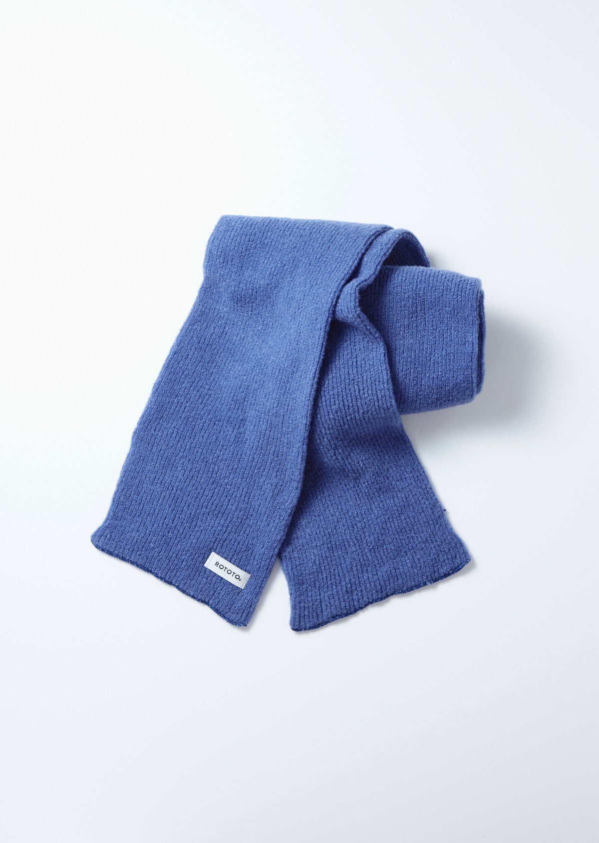RoToTo ロトト　コットンカシミアマフラー　ブルー ROTOTO SOCKSTOLE ”MERINO BOUCLE ” - R5090｜ROTOTO 公式