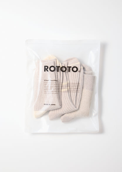 リサイクルコットン/ウール デイリー3パックソックス
