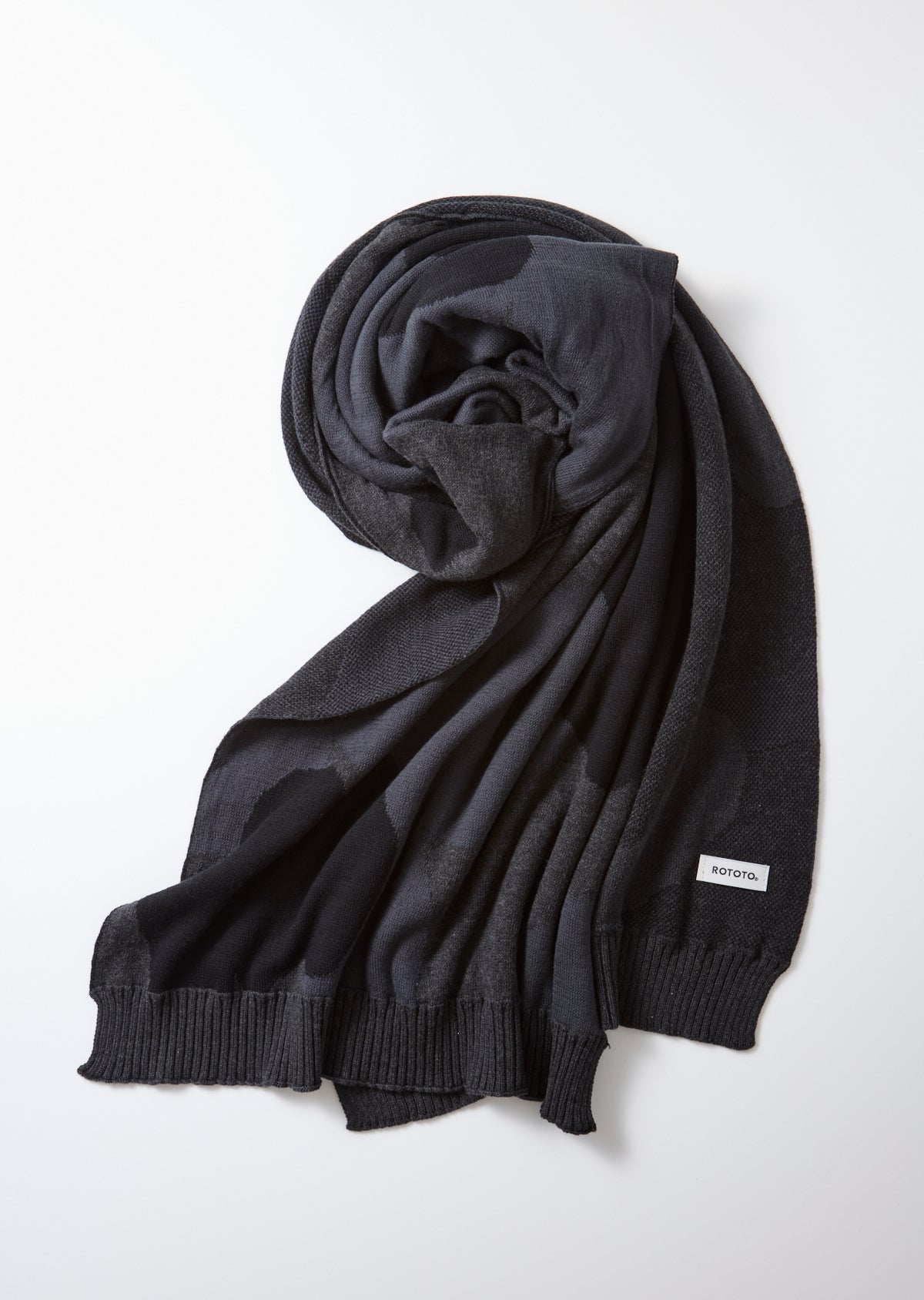 kaval カヴァル／Cotton stole(black) マフラー ショール kaval