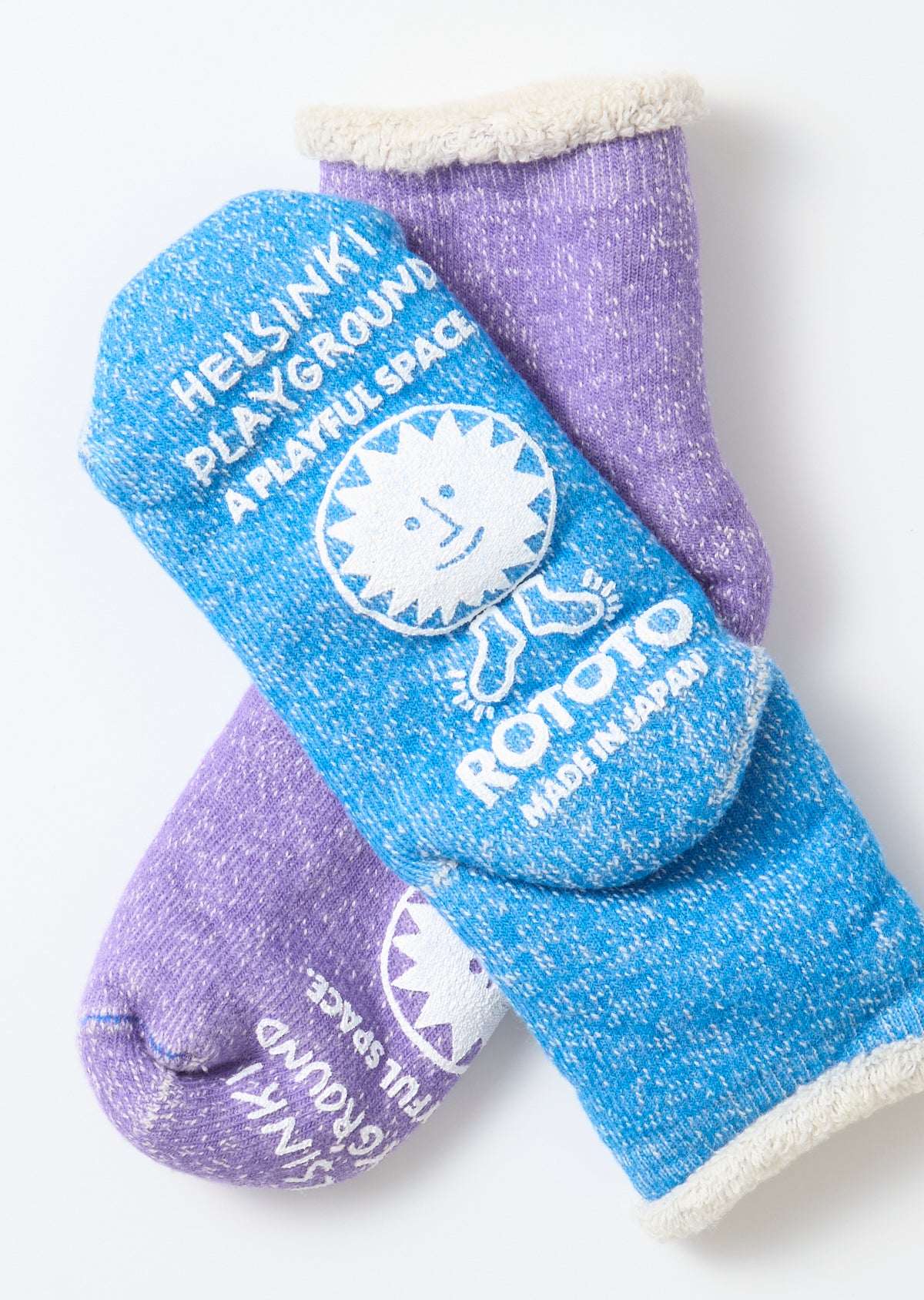 ヘルシンキプレイグラウンド × ロトト “ダブルフェイス ルームソックス”  キッズ