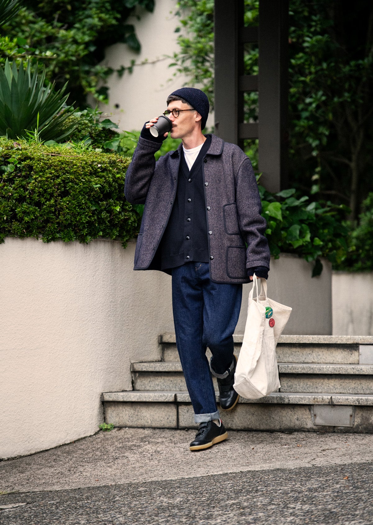 ネップ ウール シームレスビーニー