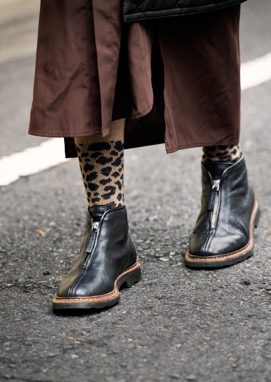 レオパードパターン メリノソックス