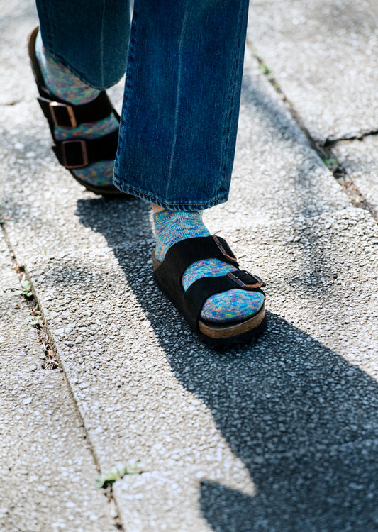 和紙パイル ショートソックス カスリ