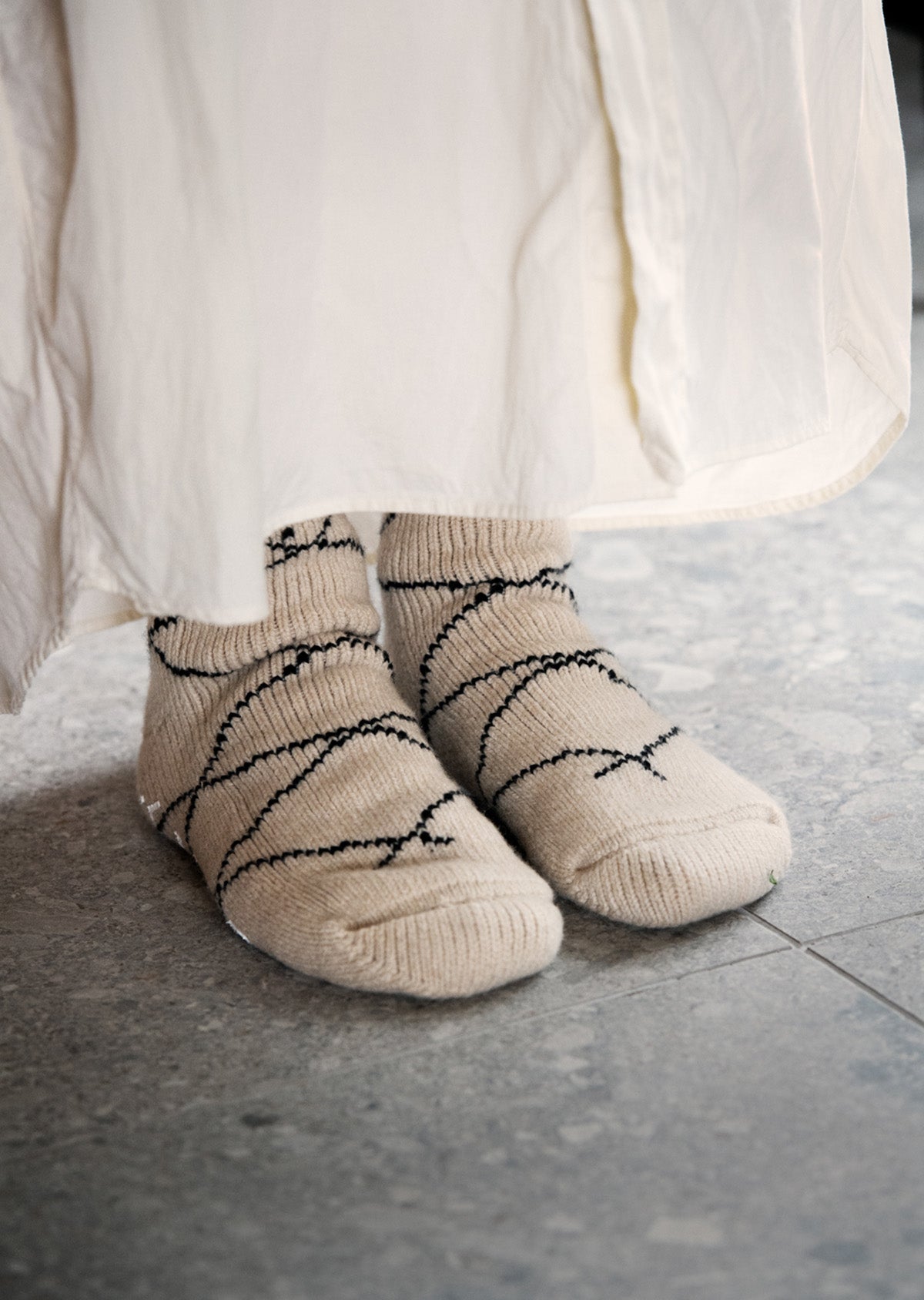 メリノラムウール ルームソックス ”ベニワレン”