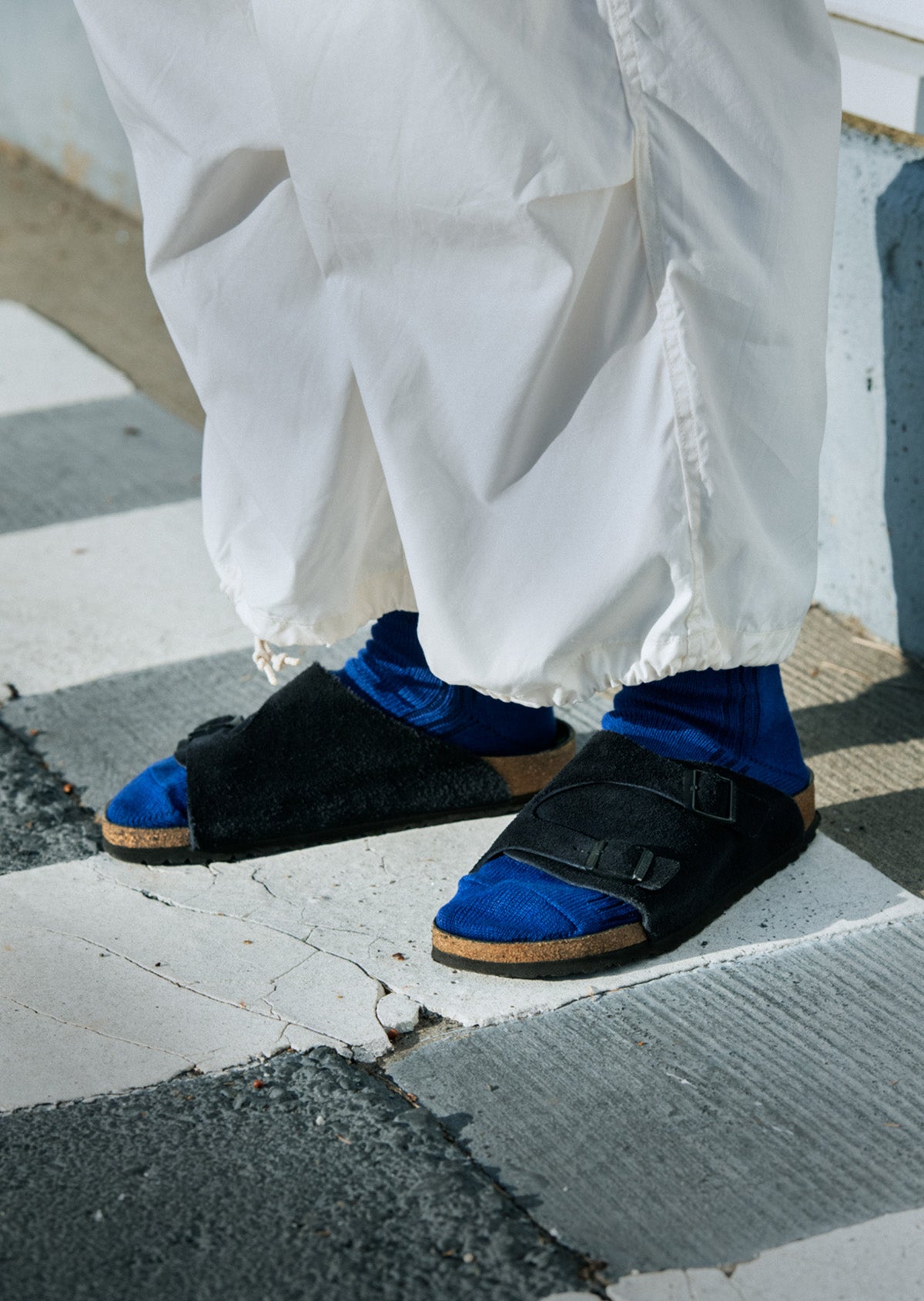 バーチカルライン リネンコットンソックス