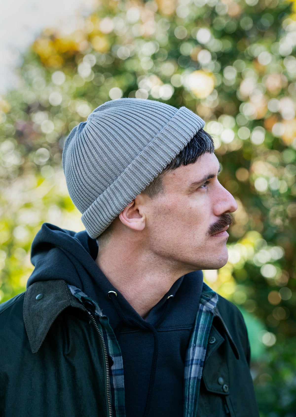 コットン ロールアップビーニー