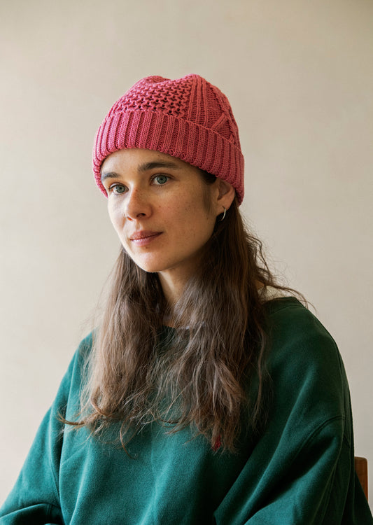 アクリル/ウール ケーブルワッチキャップ