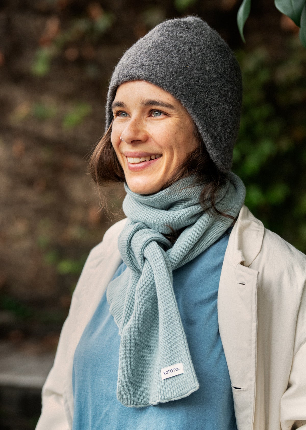 アルパカ ブークレ イヤーフラップビーニー - R5151｜ニット帽｜ROTOTO