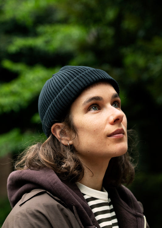 コットン ロールアップビーニー