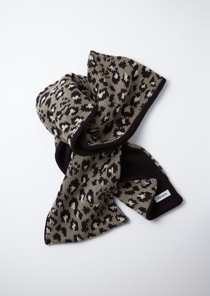 ロエン激レアスカルレオパードマフラー （REVERSIBLE CHUNKY MUFFLER 