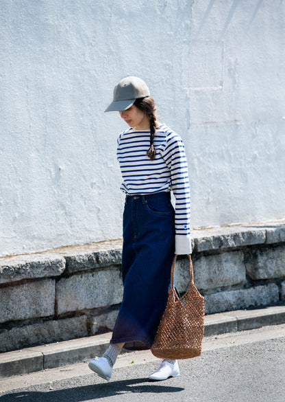 LINEN COTTON RIBBED ANKLE SOCKS