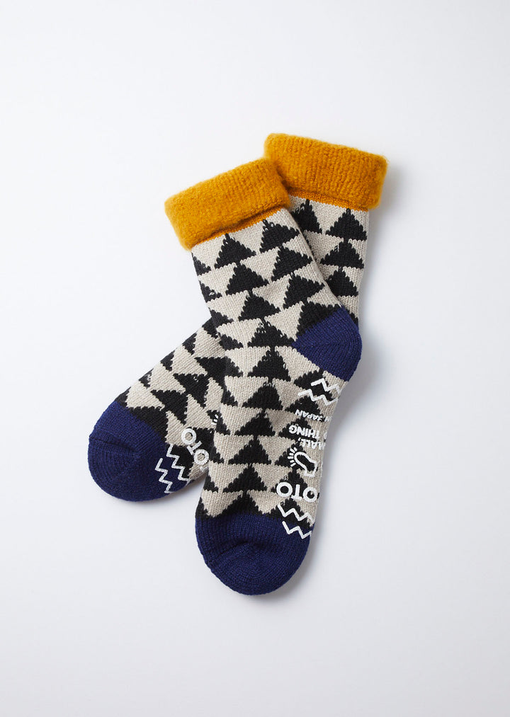 ROTOTO 1559 Pile Room Socks in Blue Sheep